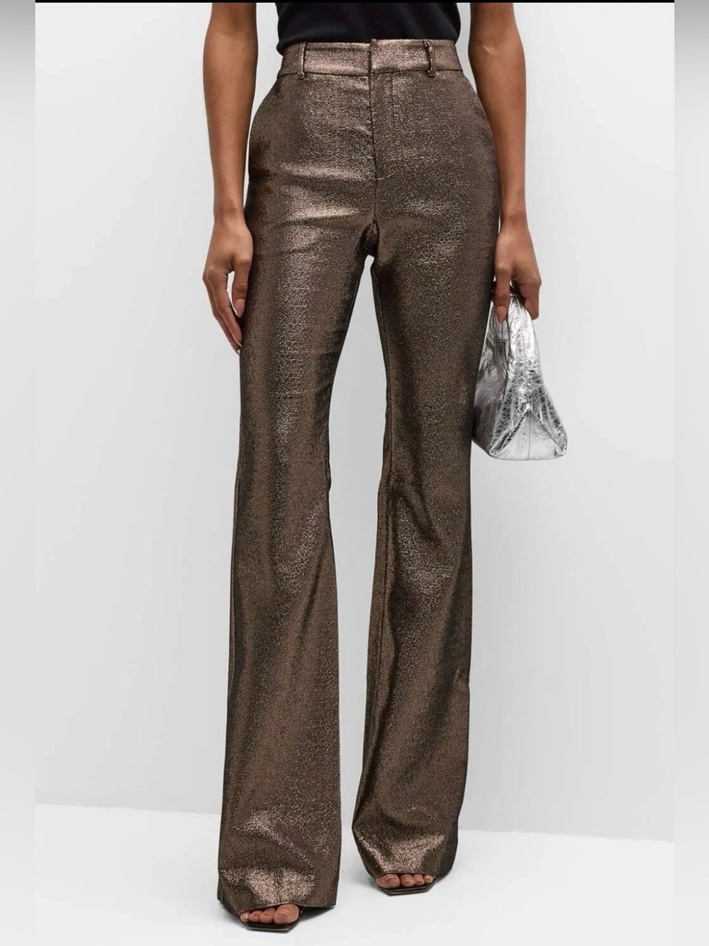 Ramy Brook Renata Metallic Flare Pants